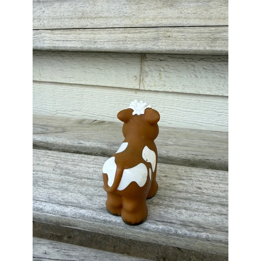 Fisher-Price Little People Brown White Spotted Cow Farm Animal Figure 2012